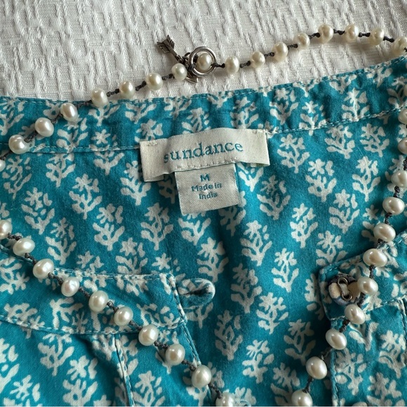 Sundance Floral Peasant Boho Top - Picture 8 of 9